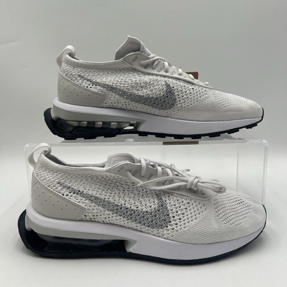 Womens Size 9.5 Nike Air Max Flyknit Racer Running Trainer Shoes DM9073 100 NEW